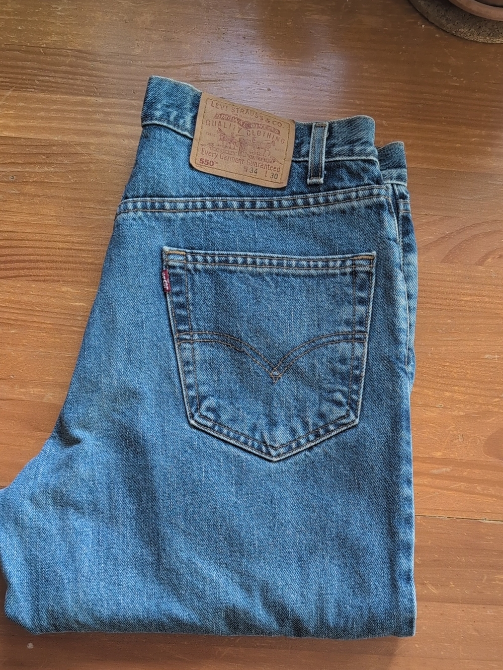 Levi's Men's Medium Blue 550 Relaxed Fit Denim Jeans